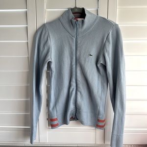 Lacoste light blue zip sweater